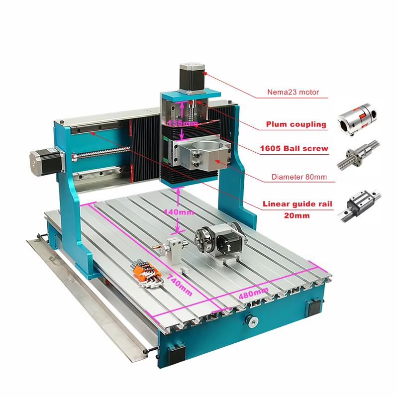 CNC 3040L Linear Rail Frame Assembly